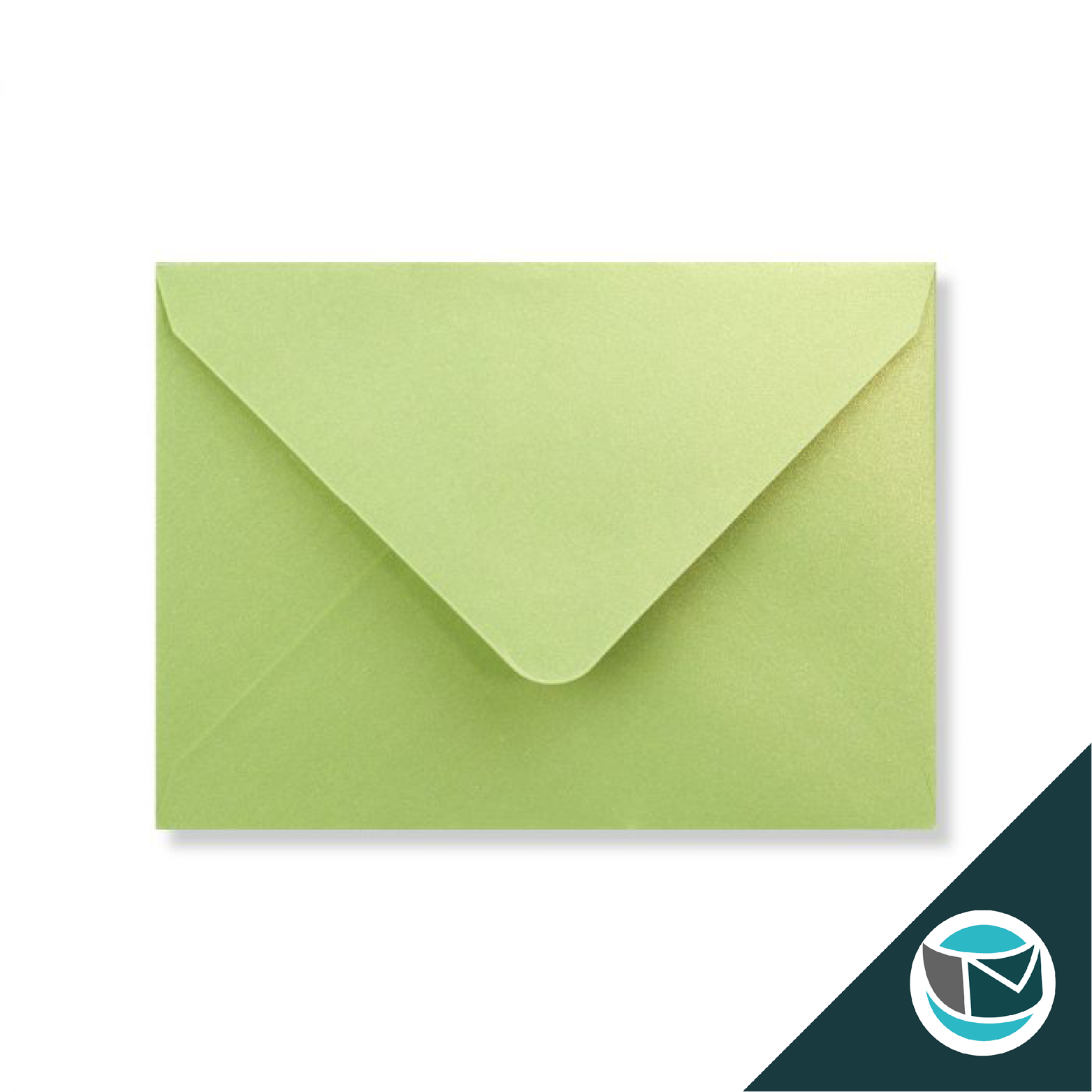 Parelmoer Envelop - 82x113 mm (C7) - Lime