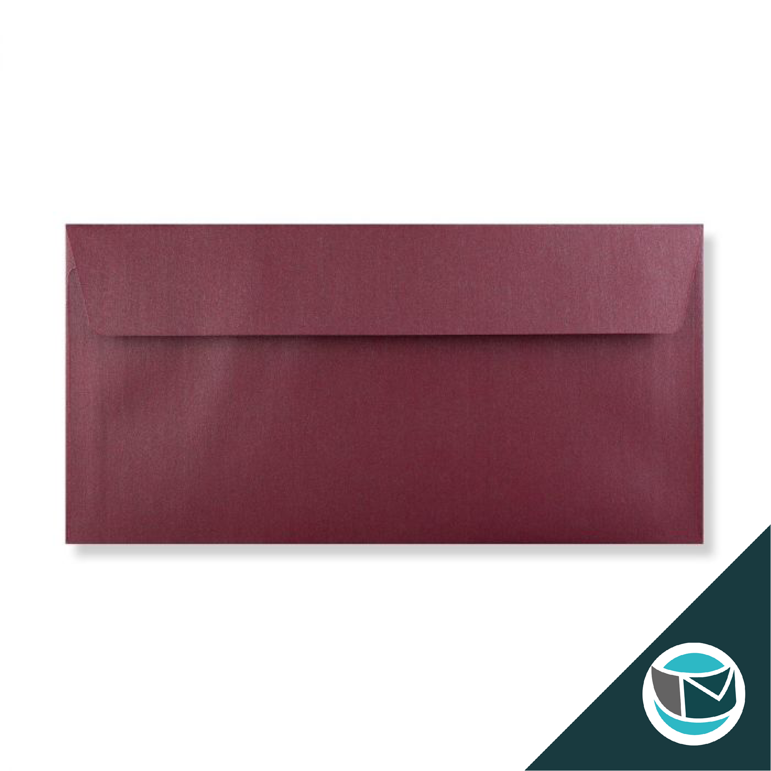 Parelmoer Envelop - 110x220 mm - Aubergine Strip