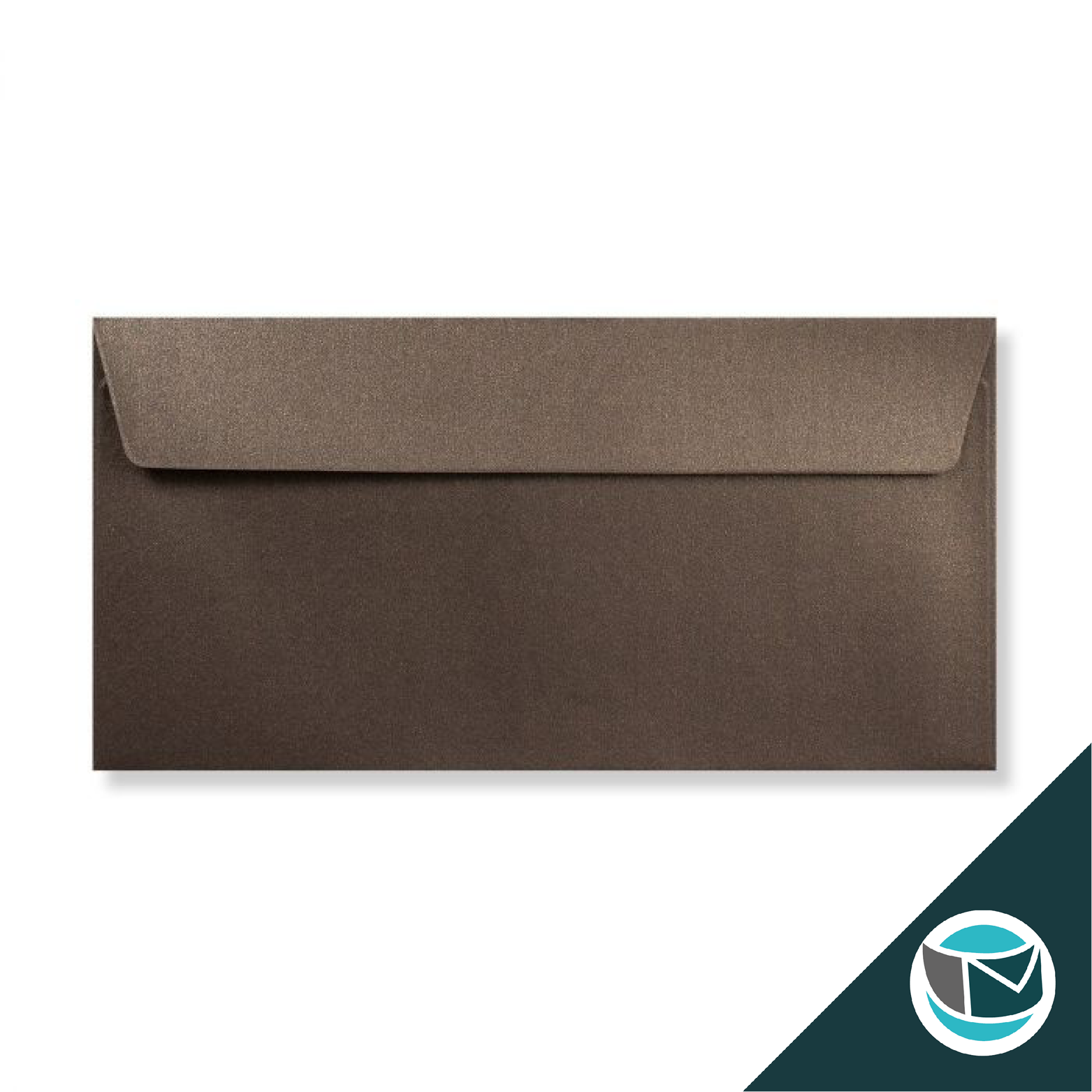 Parelmoer Envelop - 110x220 mm - Brons  Strip