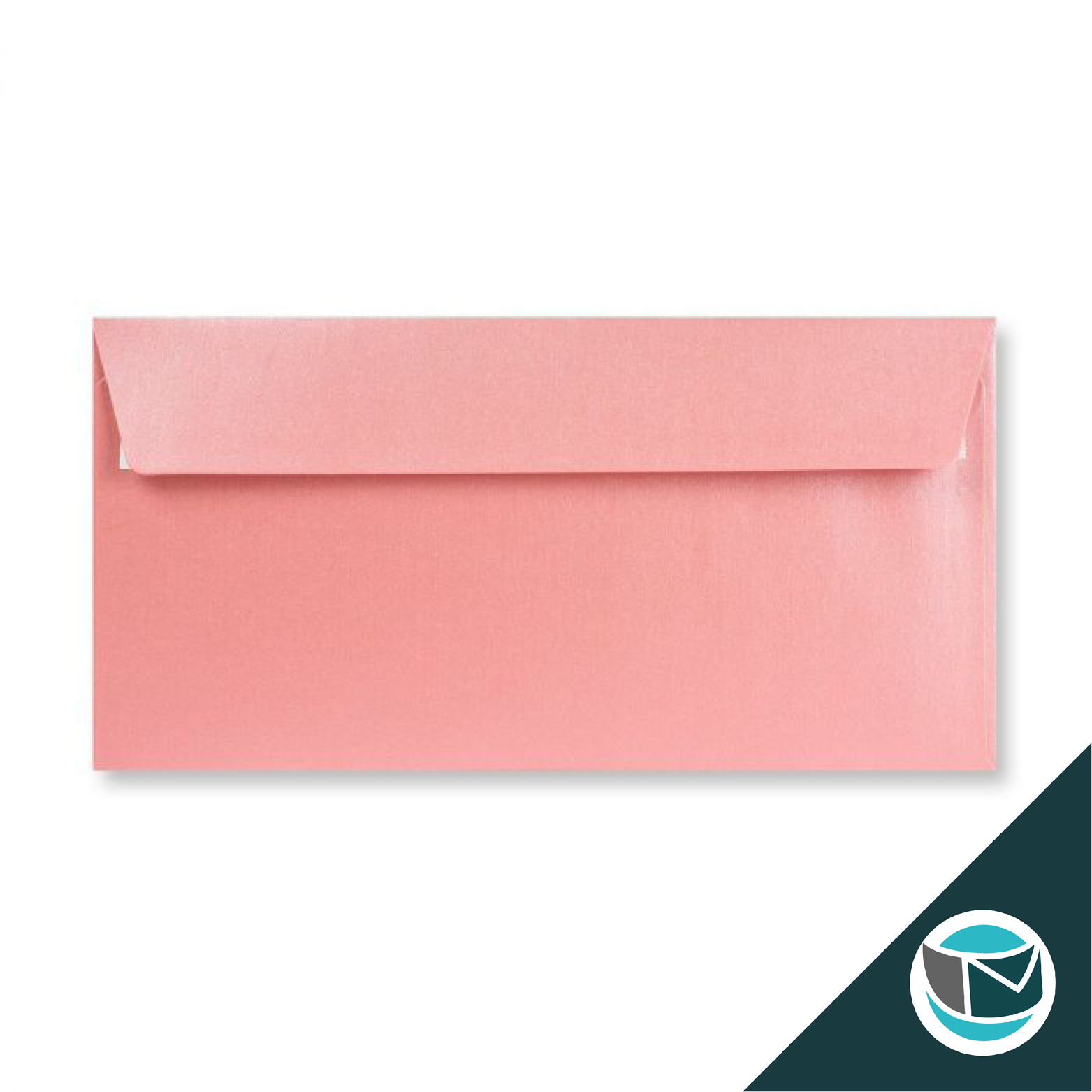 Parelmoer Envelop - 110x220 mm - Lichtroze Strip