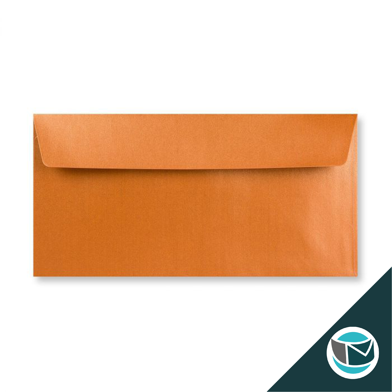 Parelmoer Envelop - 110x220 mm  - Koper Strip