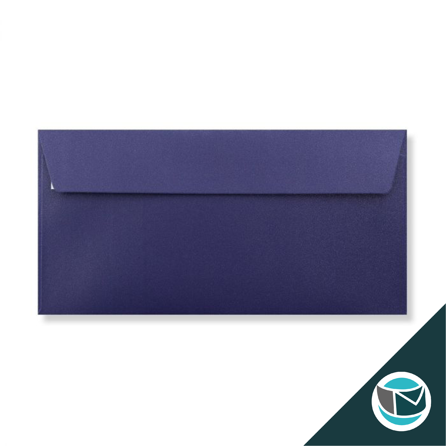 Parelmoer Envelop - 110x220 mm- Blauw  Strip