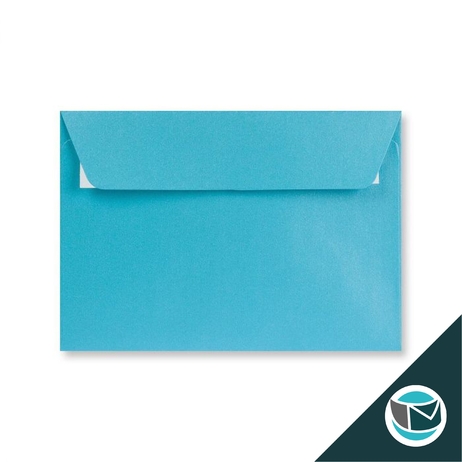 Parelmoer Envelop - 114x162 mm (C6) - Lichtblauw Strip