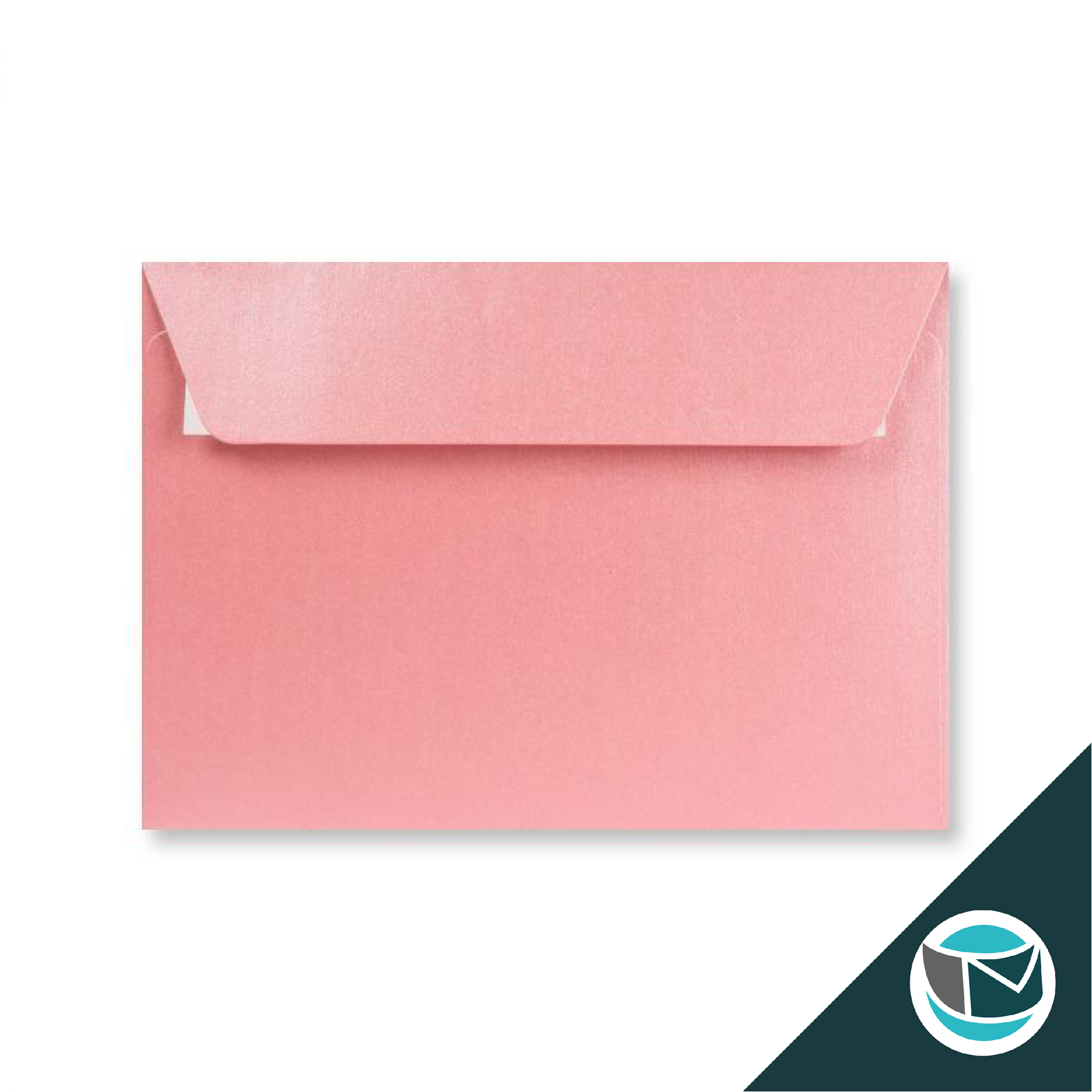 Parelmoer Envelop - 114x162 mm (C6) - Lichtroze Strip