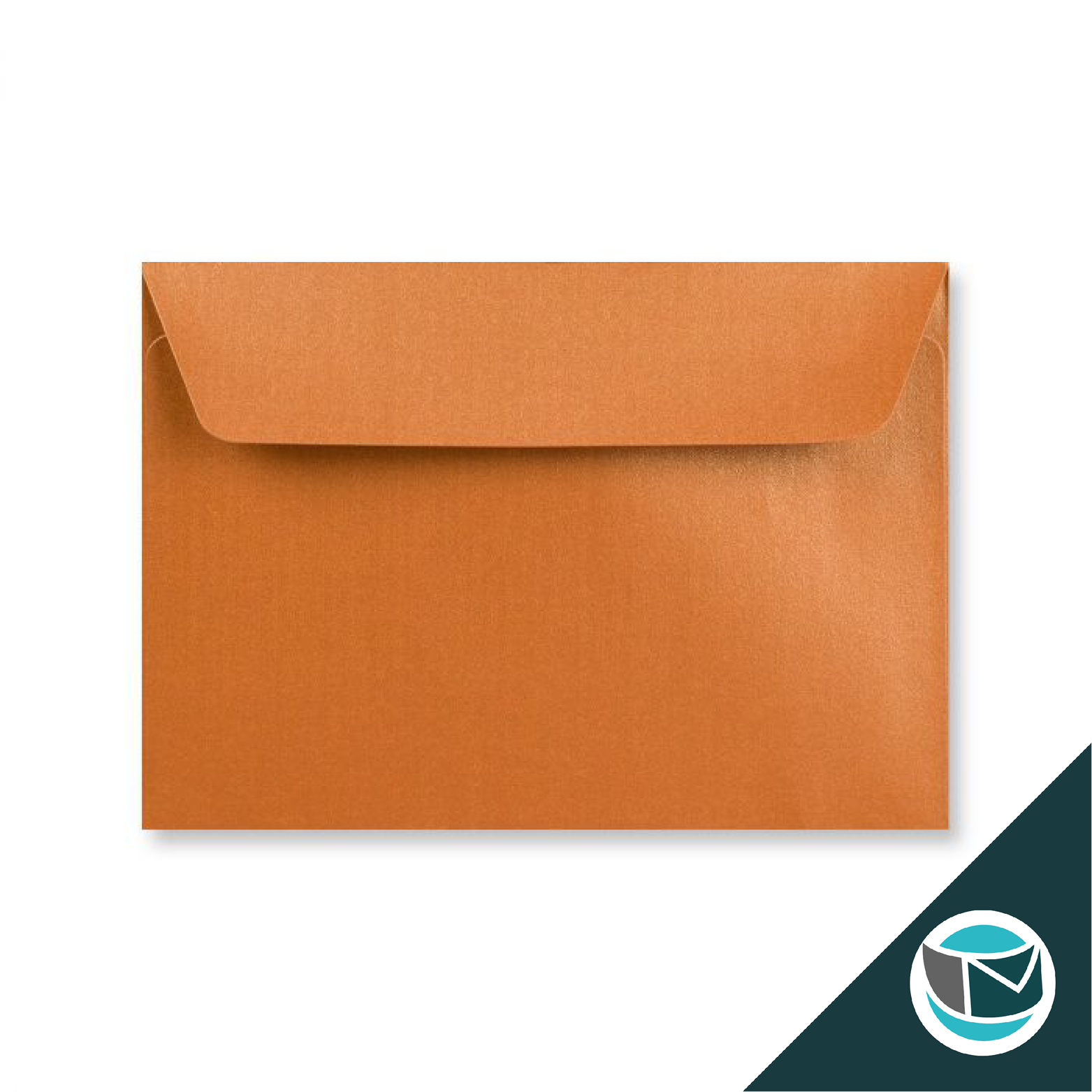 Parelmoer Envelop - 114x162 mm (C6)  - Koper Strip