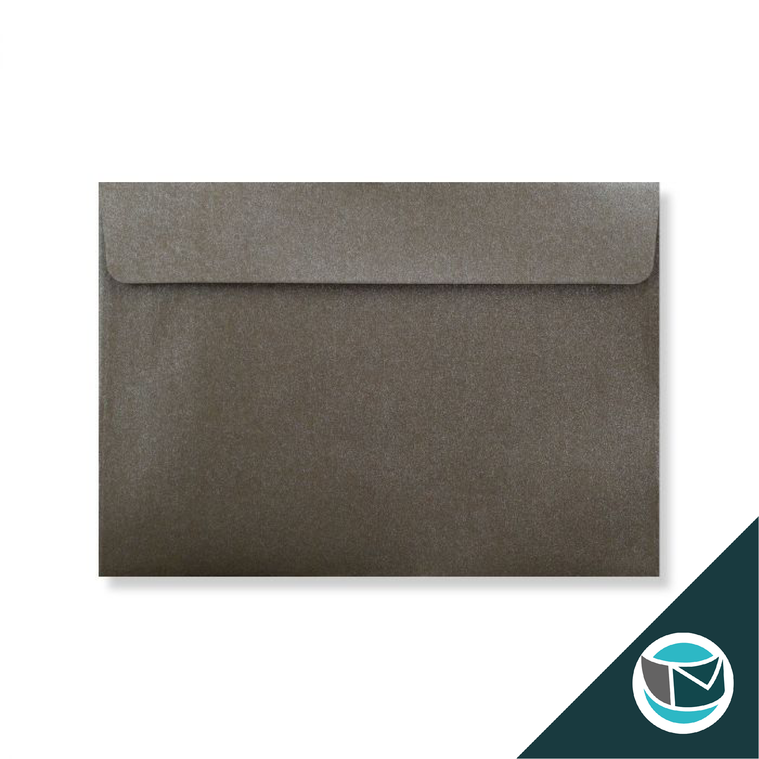 Parelmoer Envelop - 114x162 mm (C6)  - Donkerzilver Strip