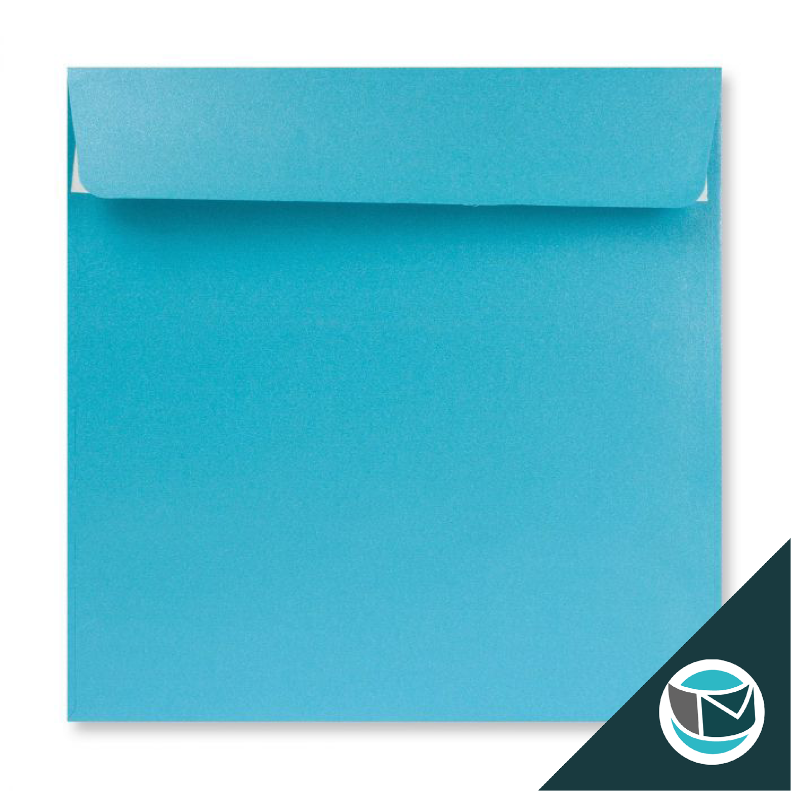 Parelmoer Envelop - 170x170 mm - Lichtblauw  Strip