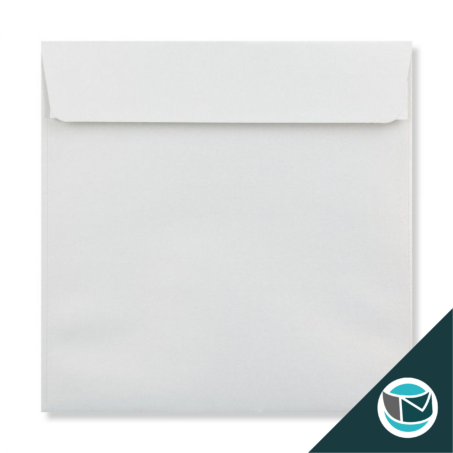 Parelmoer Envelop - 170x170 mm  - Wit Strip