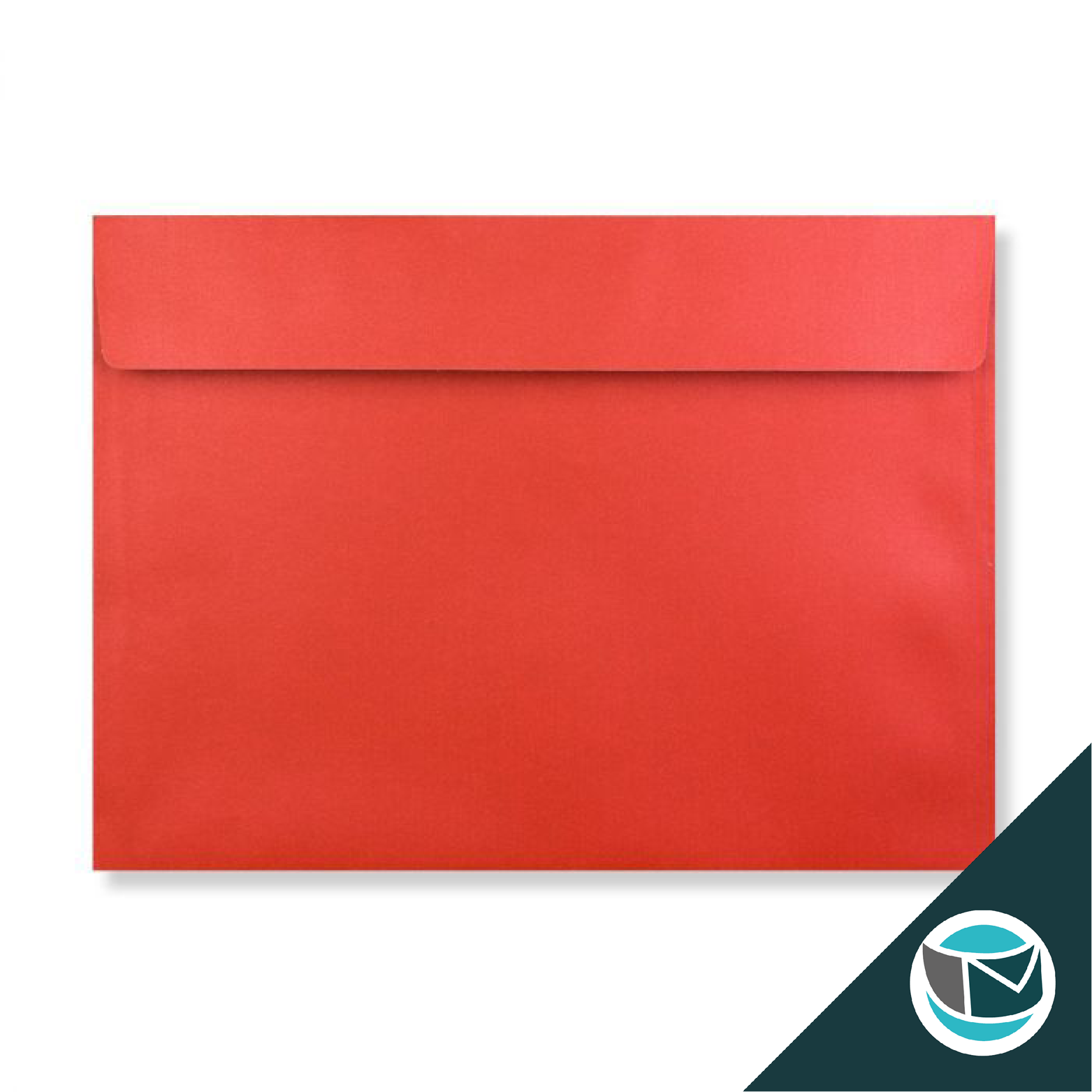 Parelmoer Envelop - 229x324 mm (C4) - Rood  Strip