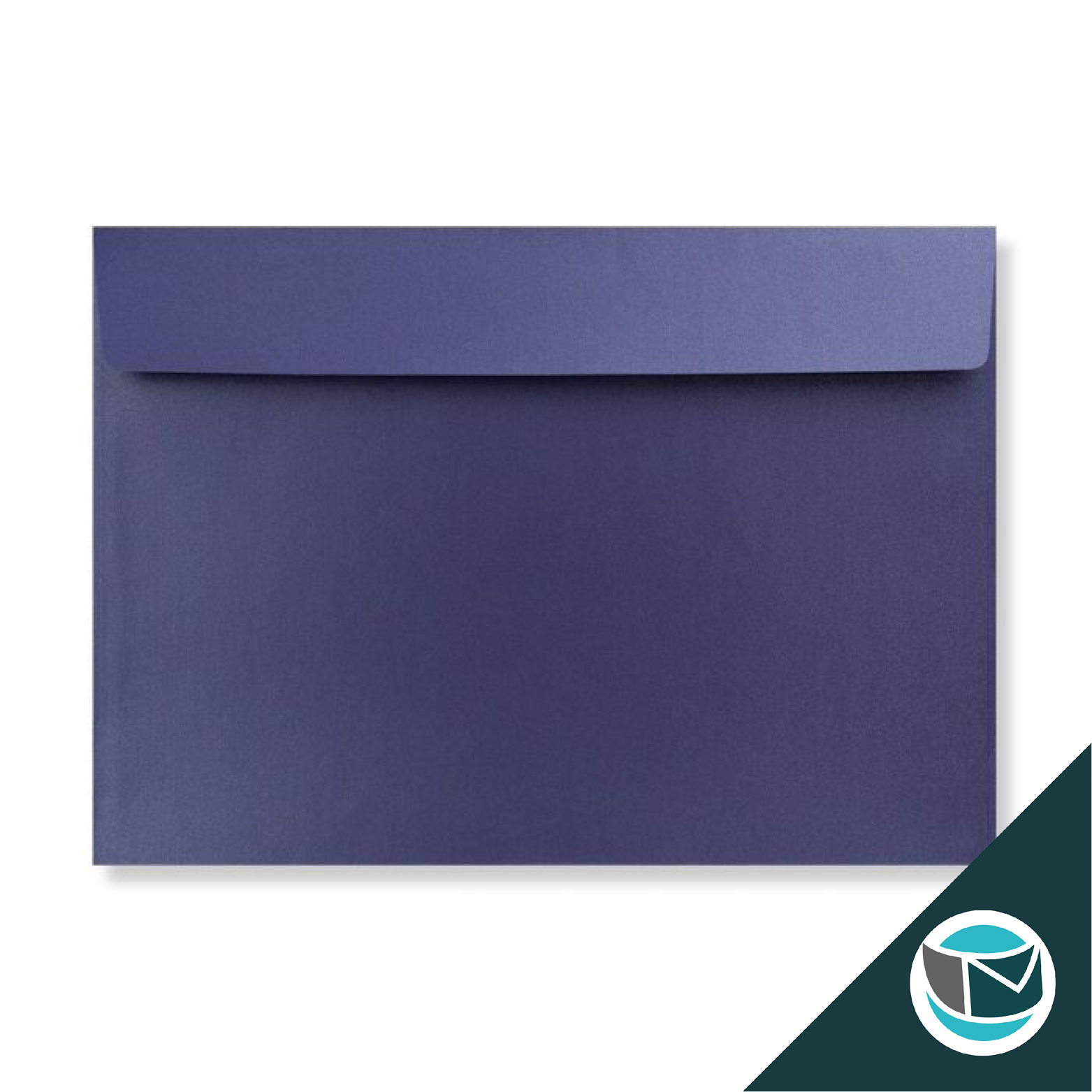 Parelmoer Envelop - 229x324 mm (C4)- Blauw  Strip