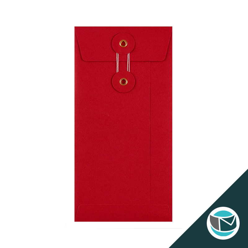 Envelop met Japanse Sluiting - 220x110 mm  - Rood