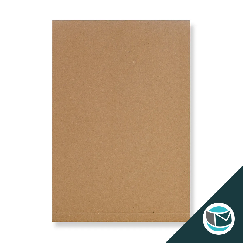 Envelop met Japanse Sluiting - 324x229x25 mm (C4) - Bruin (incl. Zijvouw)