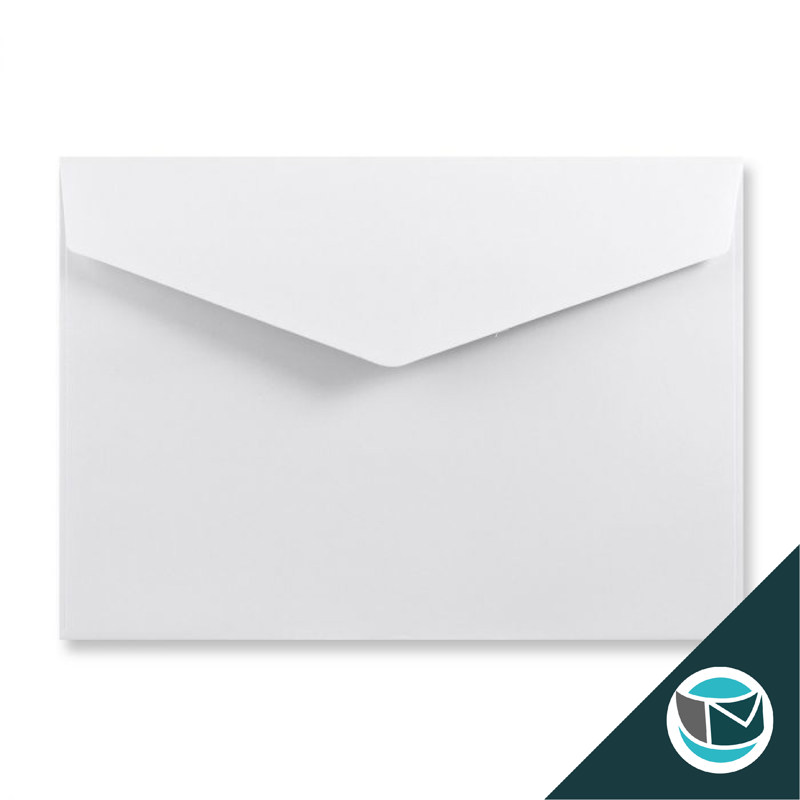 Wenskaart Envelop met Puntklep Strip - 162x229 mm (C5)  - Wit