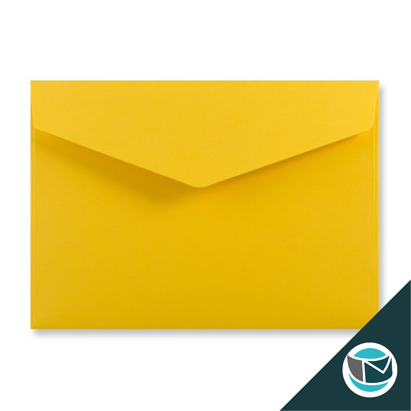 Wenskaart Envelop met Puntklep Strip - 162x229 mm (C5)  - Donkergeel