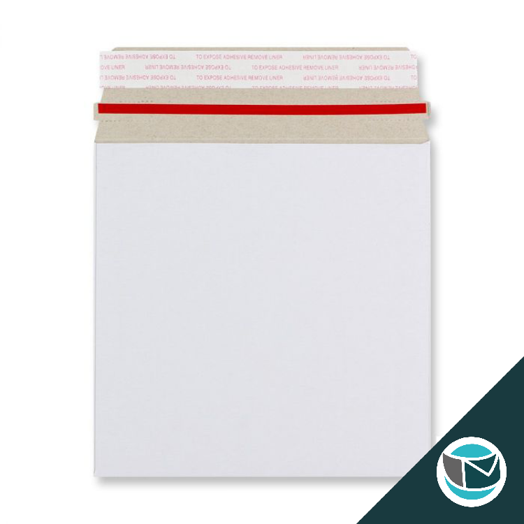Kartonnen Duplex Enveloppen - 125x125 mm - Wit