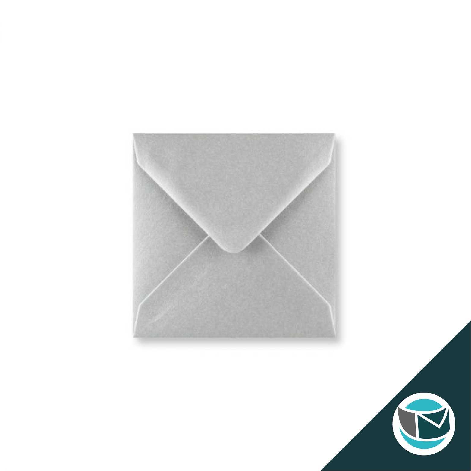 Gekleurde Envelop - 116x116 mm - Zilver Metallic