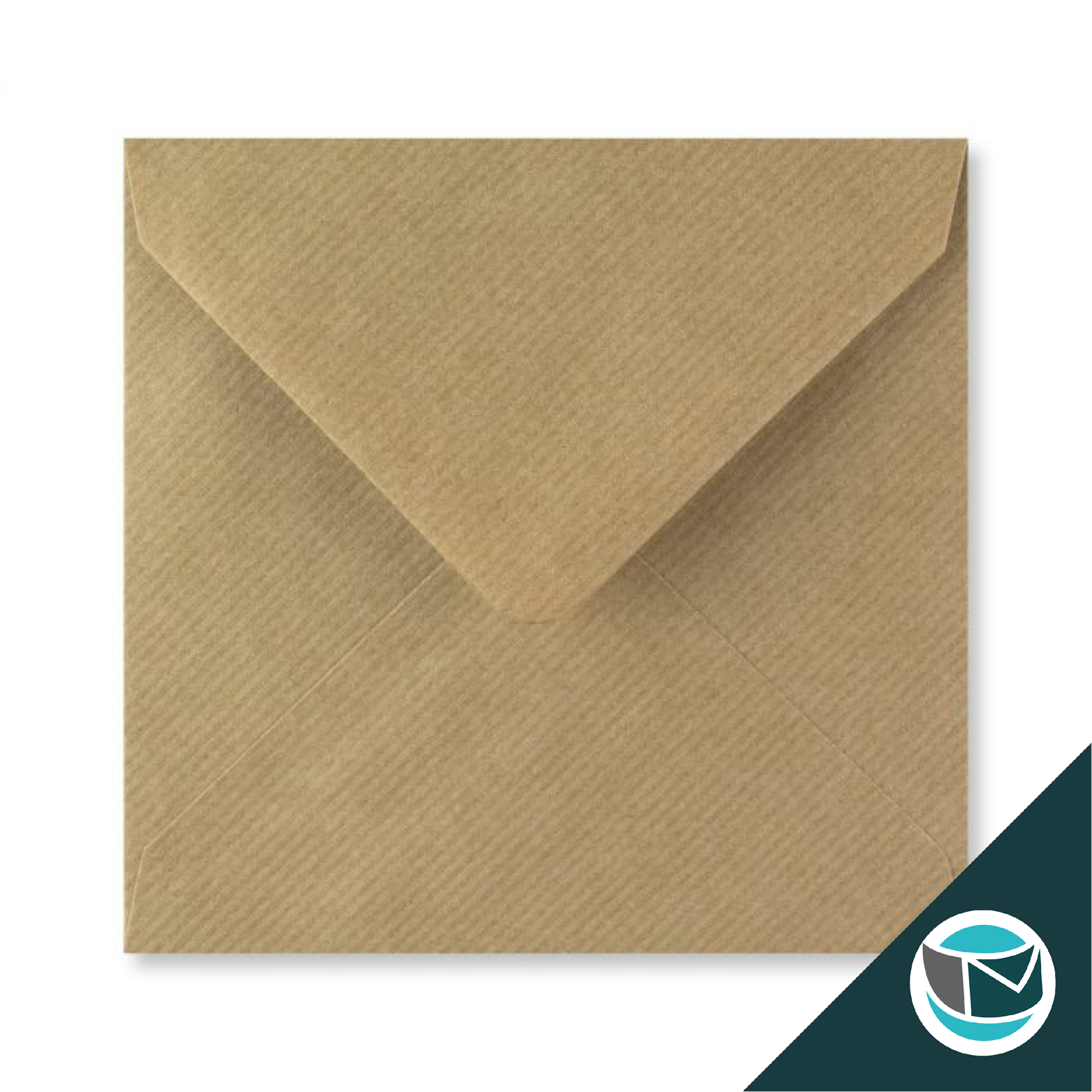 Gekleurde Envelop - 140x140 mm - Bruin Gestreept