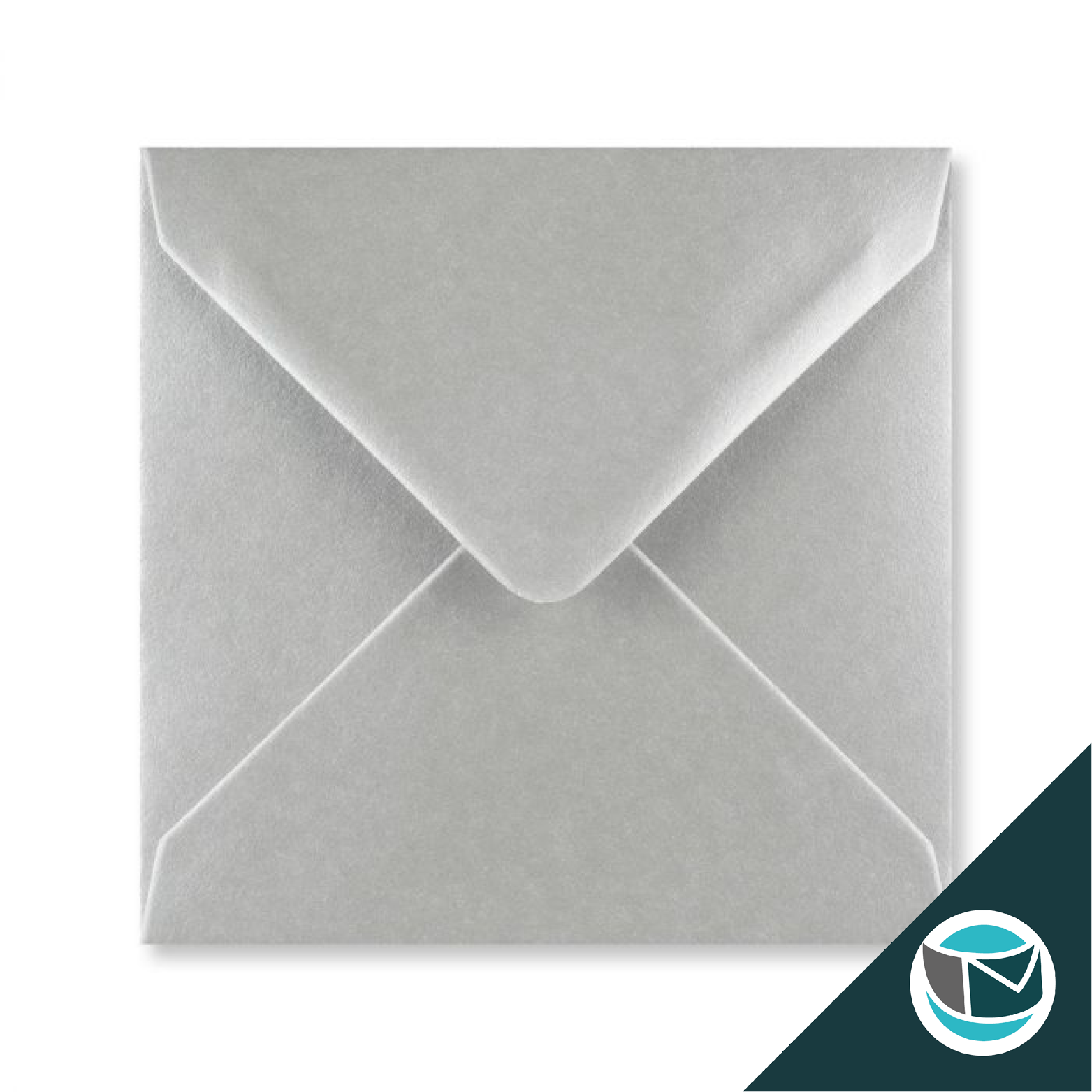 Gekleurde Envelop - 140x140 mm - Zilver Metallic