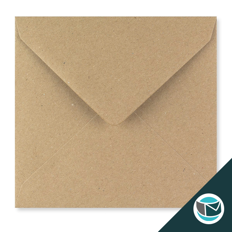Gekleurde Envelop - 155x155 mm - Gerecycelde Kraft