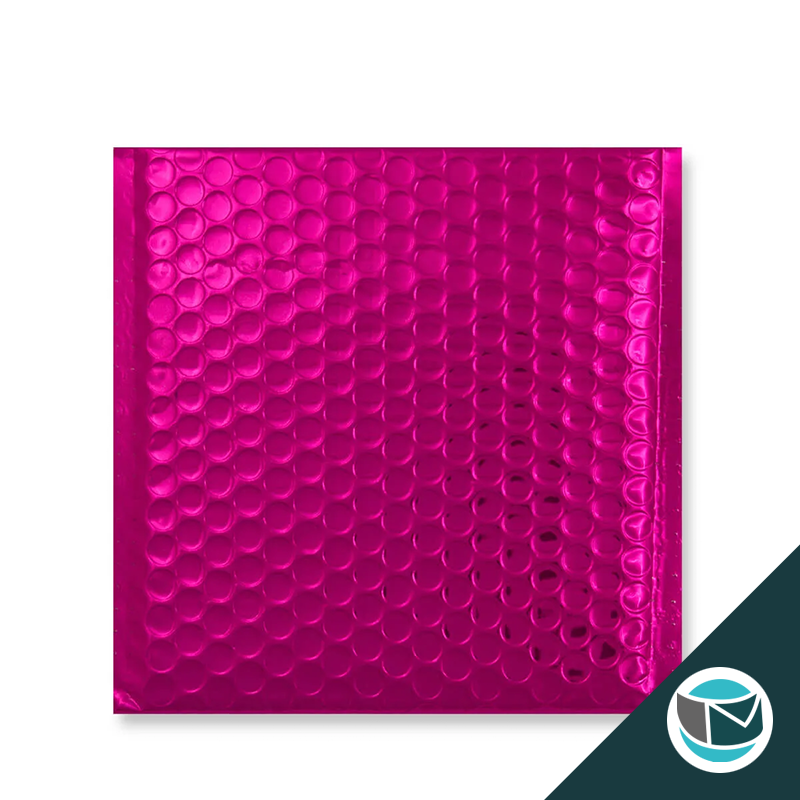Metallic Luchtkussen Envelop - 165x165 mm - Roze