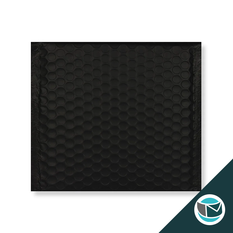 Metallic Luchtkussen Envelop Mat - 165x165 mm - Zwart