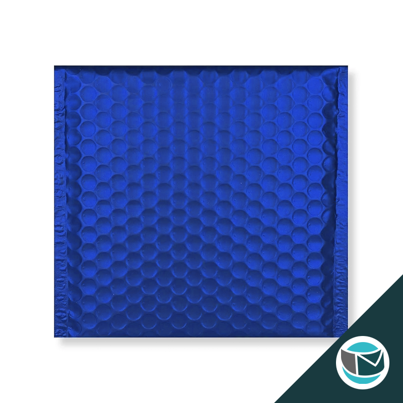 Metallic Luchtkussen Envelop Mat - 165x165 mm - Donkerblauw