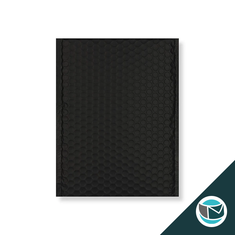 Metallic Luchtkussen Envelop Mat - 324x230 mm (C4) - Zwart