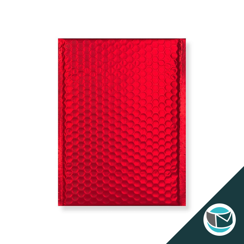 Metallic Luchtkussen Envelop Mat - 324x230 mm (C4) - Rood