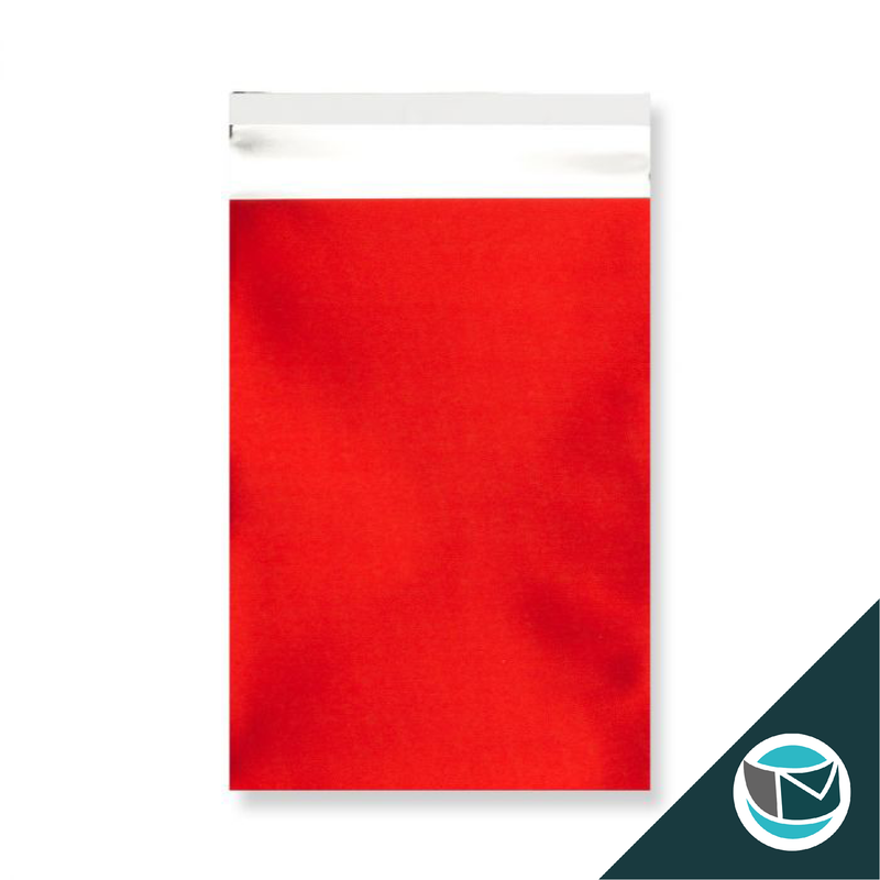 Metallic Folie Envelop (Mat) - 162x114 mm (C6) - Rood
