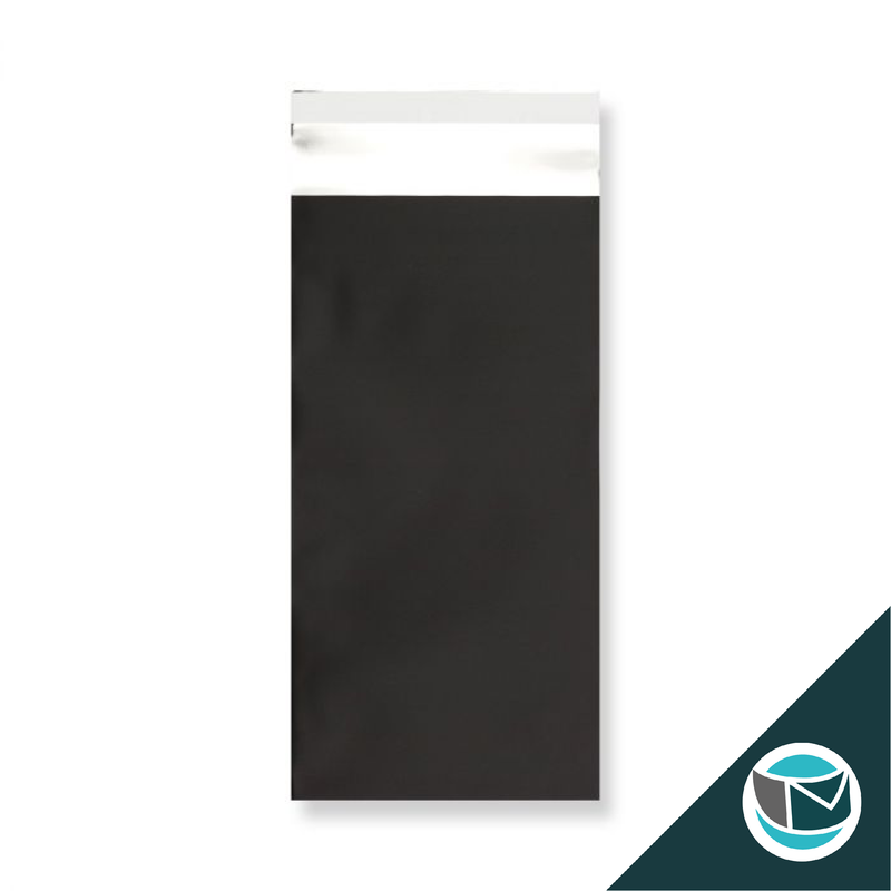 Metallic Folie Envelop (Mat) - 220x110 mm - Zwart