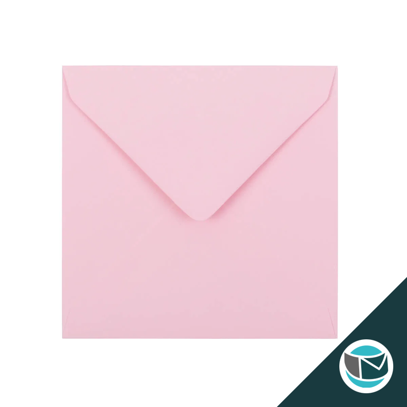 Gekleurde Premium Envelop - 130x130 mm - Lichtroze 120 grams