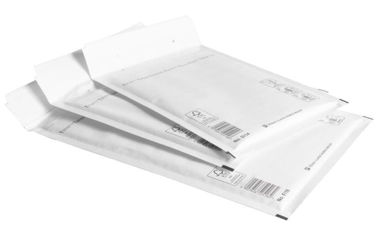 FSC Papier: Witte luchtkussen envelop C-13 tearstrip ( A5), binnenmaat in MM: 150 x 215, is brievenbus geschikt