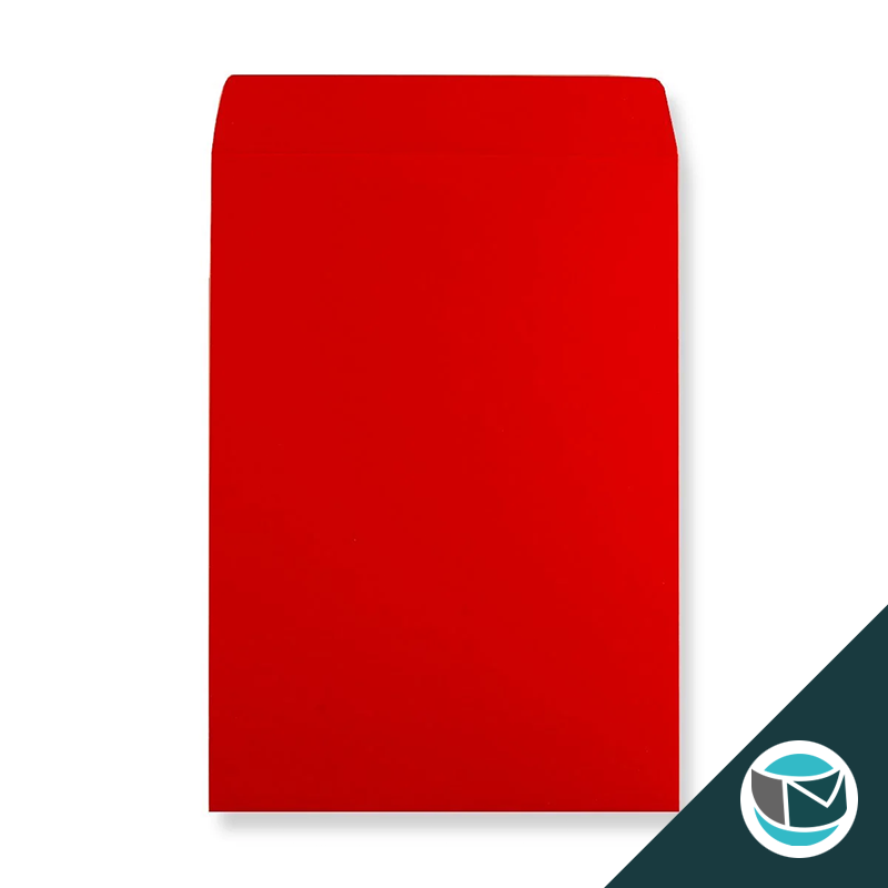 Kartonnen Duplex Enveloppen - 457x330 mm (C3) - Rood