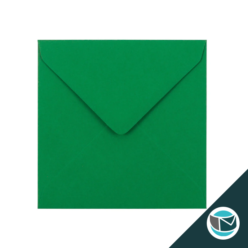 Gekleurde Premium Envelop - 130x130 mm - Donkergroen 120 grams