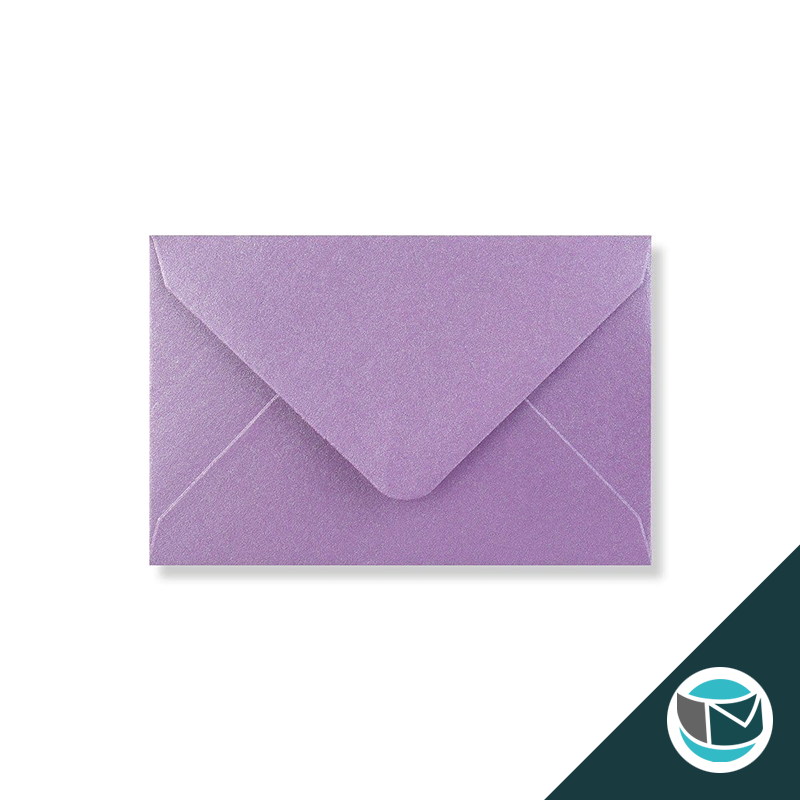 Parelmoer Envelop - 62x94 mm - Lila Gegomd 120 grams