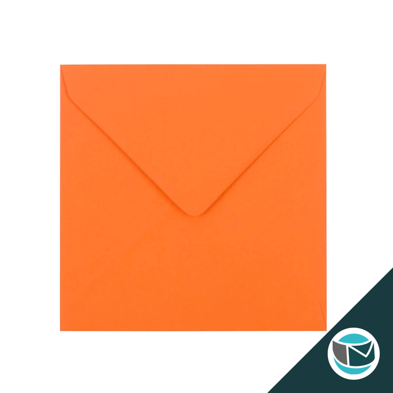 Gekleurde Premium Envelop - 130x130 mm - Oranje 120 grams