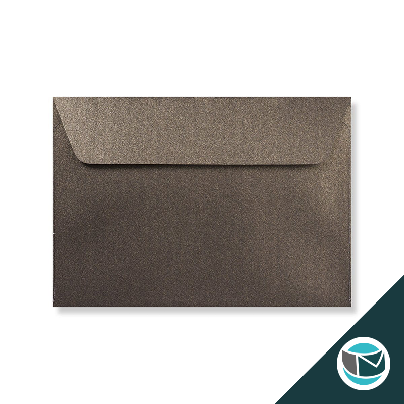 Parelmoer Envelop - 114x162 mm (C6) - Brons Strip 120 grams