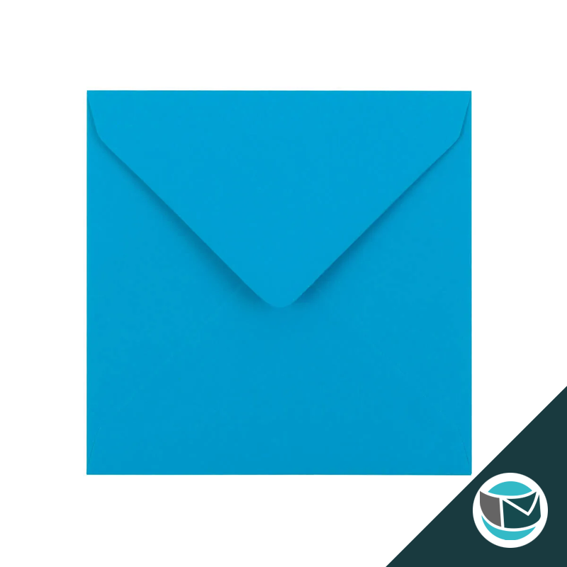 Gekleurde Premium Envelop - 130x130 mm - Helder Blauw 120 grams