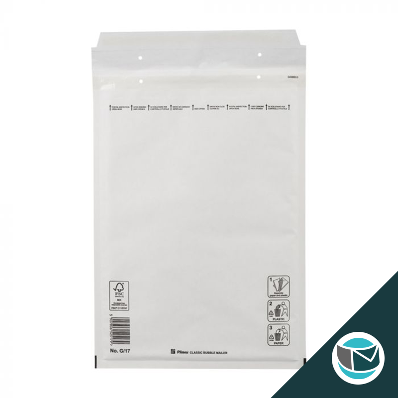 FSC Papier - Luchtkussen 175x200mm wit Strip CD GA